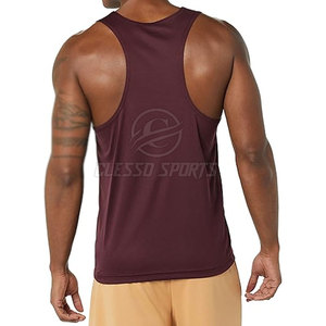 T-shirts sans manches pour hommes de haute qualité, couleur unie, coupe ajustée, t-shirts sans manches pour hommes avec logo personnalisé - Product Image 5