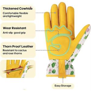 Gants de jardinage unisexes en cuir, compatibles écran tactile, imperméables, imprimés, pour l'hiver, pour creuser, planter, désherber, travailler la terre et les travaux du bricolage - Product Image 6