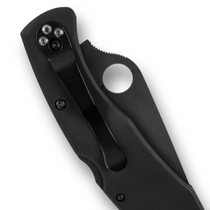 Couteaux de poche pliants entièrement noirs, lame pointue avec revêtement noir, poignée ergonomique avec trou pour le pouce et clip de ceinture pour un usage quotidien. - Product Image 5