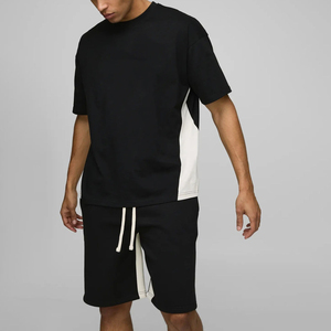 Ensemble t-shirt et short pour homme, décontracté, été, deux pièces, manches courtes, respirant, coton doux, confortable, pour tous les jours - Product Image 6