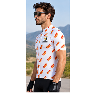 Maillot de cyclisme unisexe standard international à manches longues, respirant, en néoprène blanc, extensible dans quatre directions, séchage rapide, écologique, devant - Product Image 4