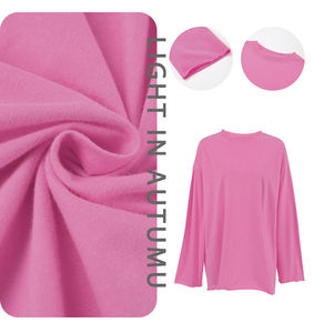 Camiseta de Manga Larga Oversize de Algodón Grueso para Mujer, con Logotipo Personalizado al por Mayor, Estilo Casual Rosa para Verano - Product Image 6