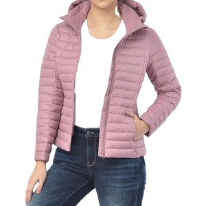 Vente en gros, faible MOQ : Manteaux chauds à manches longues pour femmes, manteaux entièrement zippés avec poches, doudounes à capuche respirantes pour femmes - Product Image 2