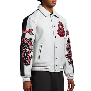 Wholesale <b>Top</b> Selling Men's <b>Leather</b> Avirex Jacket <b>High</b> Quality Custom Logo <b>Leather</b> Made Men Avirex Jackets - Product Image 2