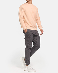 เสื้อสเวตเตอร์ผู้ชายสีน้ำเงินกรมท่า คอกลม ผ้าฟลีซถัก ทรงปกติ สวมใส่สบาย เหมาะสำหรับฤดูหนาว ผลิตจากผ้าฝ้าย 100% ป้องกันขนร่วง น้ำหนัก 450 กรัม พิมพ์ลายดิจิทัล - Product Image 2