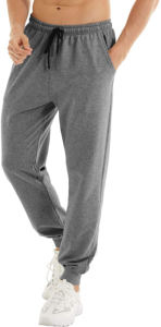 Pantalones Deportivos Grises para Hombre, Cintura Elástica, Tobillos Ajustados, Suaves, Ligeros, Atléticos, Casuales, para Descansar - Product Image 2