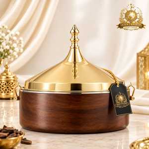 Cazuela de Lujo Negra con Caligrafía Árabe, Base Cuadrada, Aislada, con Tapa de Cúpula, Calentador de Alimentos, Plato Térmico para Servir, Hotbox - Product Image 6