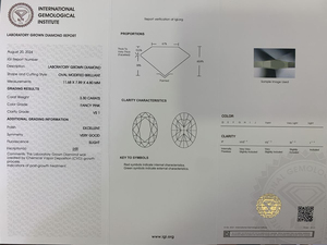 Diamants roses fantaisie cultivés en laboratoire CVD, taille ovale, 1,64 ct et 1,85 ct, clarté VVS, certifiés IGI, en vrac, pour la joaillerie - Vente en gros - Product Image 3