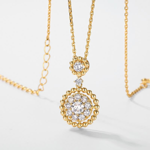 Collier pendentif classique en or massif 14 carats avec diamant certifié IGI, taille brillant rond, couleur G, bijoux de mariage pour femme - Product Image 4