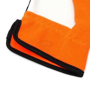 Gants de travail de sécurité orange, longueur poignet, en cuir, polyester et coton, respirants, style uni, pour jardinage en extérieur printemps-automne - Product Image 4