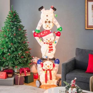 Pupazzo di Neve Illuminato a 5,6 Piedi, Decorazione Natalizia, Figurina e Giocattolo Festivo - Product Image 2