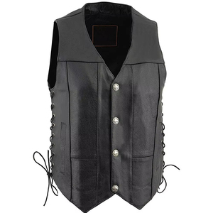 2026 Professional Motorcycle Leather <b>Vest</b> Leather Cowhide Biker <b>Vest</b> Plus Size Sleeveless Leather <b>Vest</b> For Online sale - Product Image 4