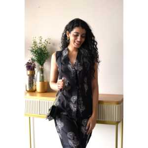 Conjunto coordinado negro Rose Noir para mujer - Product Image 5