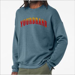 เสื้อสเวตเชิ้ตโอเวอร์ไซส์พรีเมียม สตรีทแวร์ ปักลายตามสั่ง สำหรับผู้ชาย ผลิตจากผ้าฝ้าย สวมใส่สบาย ระบายอากาศได้ดี - Product Image 1