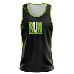 Low MOQ Custom Team Logo Sublimated Sport Jersey Crew Neck Spandex/Polyester Sleeveless <b>Running</b> Marathon Singlet Stretch Summer - Product Image 2