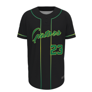 Maillot de baseball Henley personnalisé d'été à manches courtes, 2 boutons, séchage rapide, avec logo personnalisé, nom et numéro du joueur - Product Image 1