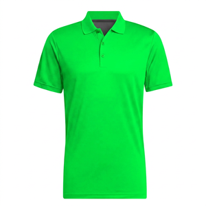 Polo en tricot à manches courtes pour homme, noir uni, design décontracté, coupe classique - Product Image 2