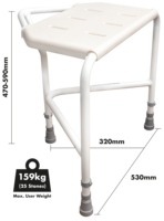 Tabouret de douche d'angle réglable en hauteur avec pieds antidérapants et trous de drainage - Chaise de bain pour personnes âgées, handicapées et femmes enceintes