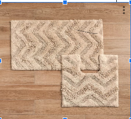 Tapis de bain rectangulaire bleu en microfibre avec dos en caoutchouc antidérapant, couleur unie pour sol de salle de bain, design minimaliste - Product Image 2