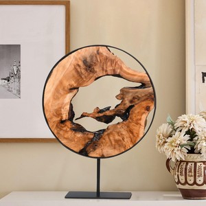 งานประติมากรรมไม้สักรีไซเคิลทำมือ - ของตกแต่งบ้านขายส่ง - Product Image 2
