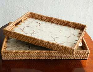 UO Hot Selling Durable <b>Rectangular</b> Wicker Art Rattan Storage <b>Baskets</b> Handwoven Beautifully Handwoven for Versatile Use Home Deco - Product Image 3