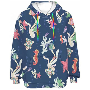 Sweat à capuche unisexe réversible doux et surdimensionné, imprimé par sublimation, 100 % polyester, imperméable, respirant et durable pour adultes - Product Image 5