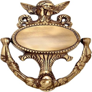 Timbre de puerta antiguo de latón macizo y pesado con grabado, timbre de puerta de entrada de latón sólido de alta calidad - Product Image 3