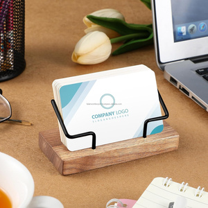 Supports de présentation pour cartes d'invitation en bois de noyer rustique |   Support de numéro de table |   Support photo en bois artisanal - Product Image 2