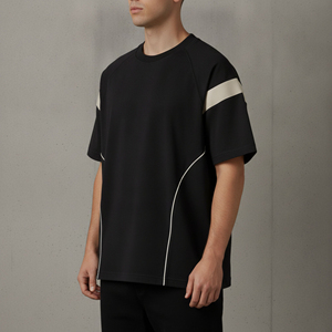 T-shirt Homme Oversize Coupe Boxy en Coton Premium 100% avec Épaules Tombantes, Col Rond, Tissu Tricoté Longue Durée, Anti-Boulochage Personnalisé 220g - Product Image 3