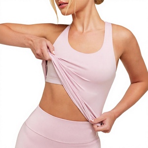 Camiseta sin mangas de cuello redondo para mujer, de color sólido, estilo minimalista, transpirable, de punto, con spandex y poliéster. - Product Image 4