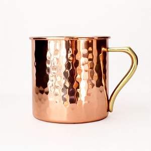 Mug en cuivre massif, tasse Moscow Mule, 100% cuivre pur, mug à bière, tasse à cocktail en métal, vaisselle de qualité alimentaire, mug pour accessoires de bar - Product Image 5