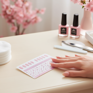 Adesivi con strass scintillanti ILAN per unghie, design rosa, Rif. 32665 - Product Image 3