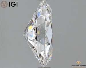 Diamant de laboratoire de 2,50 carats, forme ovale, sans défaut, couleur CVD E, clarté VS1, avec certificat IGI, blanc pur, pour bijoux de mode - Product Image 3