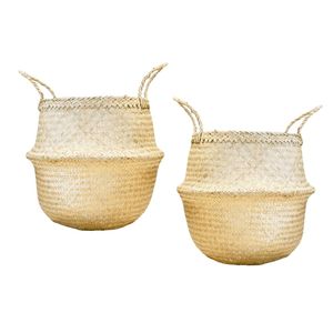 Cestas Decorativas Hechas a Mano de Hierba Marina para Cubrir Macetas y Decorar, Organizador de Almacenamiento Multiusos al por Mayor - Product Image 1