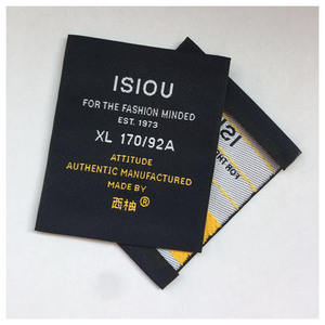 Etiquetas de Ropa Tejidas Personalizadas de Alta Densidad, Etiquetas de Marca para Prendas con Forma de Bandera, Lavables, con Borde Cortado a Láser, para Hombre y Mujer - Product Image 2