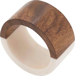 2026 Luxury Wood & Resin Napkin Ring <b>Tissue</b> Holder Tableware Decor Napkin Ring for Elegant Dining <b>Weddings</b> Hotel Household Use - Product Image 4