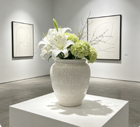 Vase en céramique émaillée artisanale, style four chinois traditionnel, décoration minimaliste pour la maison, cadeau
