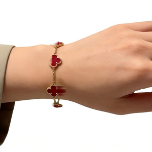 Pulsera Clásica <span class=keywords><strong>de</strong></span> Trébol <span class=keywords><strong>de</strong></span> Cuatro <span class=keywords><strong>Hojas</strong></span>, un Estilo Popular, Perfecta para Mujeres, Versátil y Apta para Pedidos Mixtos - Product Image 6