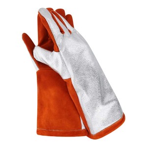 Guantes Resistentes al Calor Aluminizados STALWART IMPEX para Coser, con Palma de Cuero Dividido, para Soldadura a Alta Temperatura, Seguridad en Fundiciones - Product Image 2