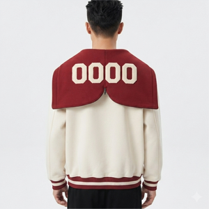 Nouveau style – Sweat à capuche grec de sororité blanc et bordeaux personnalisé avec logo brodé – Coton de haute qualité – Coupe oversize - Product Image 4