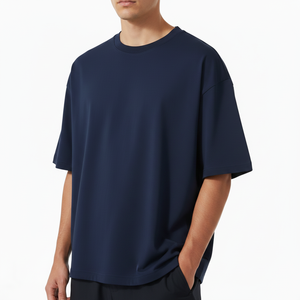 T-shirt décontracté pour homme à manches courtes, coupe oversize, style streetwear, 100% coton, coupe classique, anti-plis, respirant, personnalisable - Product Image 6