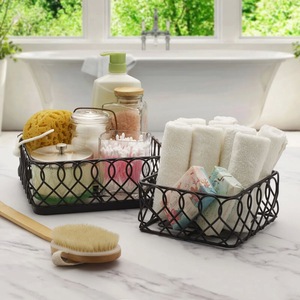 Panier de rangement en fil métallique large, grande capacité, organisateur d'étagère de placard - Product Image 5