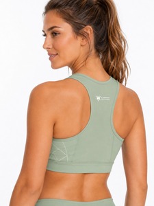 Soutien-gorge de sport pour femme, dernière conception, haute qualité, tissu doux, compression, écologique, respirant, service OEM sur mesure - Product Image 2