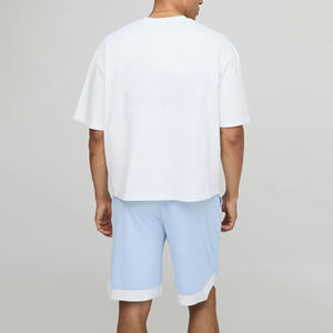 Camiseta Deportiva Terzo, Unisex, Cuello Redondo, Blanca, Corte Regular, Manga Corta, Color Sólido, Informal, de Verano, de Algodón - Product Image 3