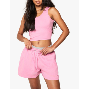 DUOLLB Vente Flash Ensemble 2 Pièces Femme en Polyester Coton, Ensemble Deux Pièces Femme, T-shirt et Short d'été avec Capuche - Product Image 4