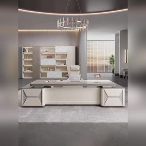 Conjunto de Oficina Ejecutiva Premium HPL con Mesa de 2400 mm de Ancho y Mueble Trasero de 2700 mm, Contrachapado E1, Espacio de Trabajo Profesional - Product Image 5