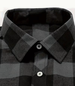 Chemise en flanelle à manches longues en coton à carreaux gris et noir unisexe Hardihood International HI-MFS-01 Taille adulte - Product Image 4