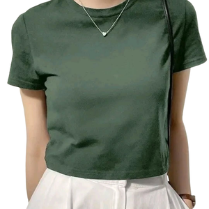ผู้ผลิตเสื้อผ้าฝ้ายออร์แกนิคคุณภาพสูงสำหรับผู้หญิง เสื้อพรีเมียมเนื้อนุ่ม ไม่หดตัว แฟชั่นลำลอง ขายส่ง - Product Image 3