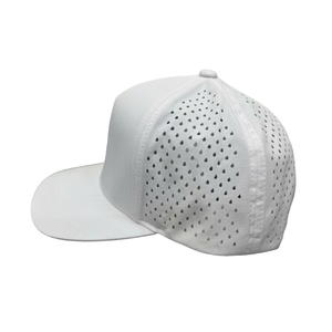 5-Panel Blank Structured Golf Cap Custom Embroidery Logo Image Sporty Laser Cut Hole Waterproof Breathable Rope Baseball Caps - Product Image 3