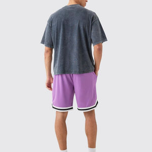 Pantalones Cortos Deportivos para Hombre con Logotipo Personalizado, 100% Algodón, Secado Rápido, Cintura Elástica, Diseño de Color Sólido, Estilo Casual - Product Image 5